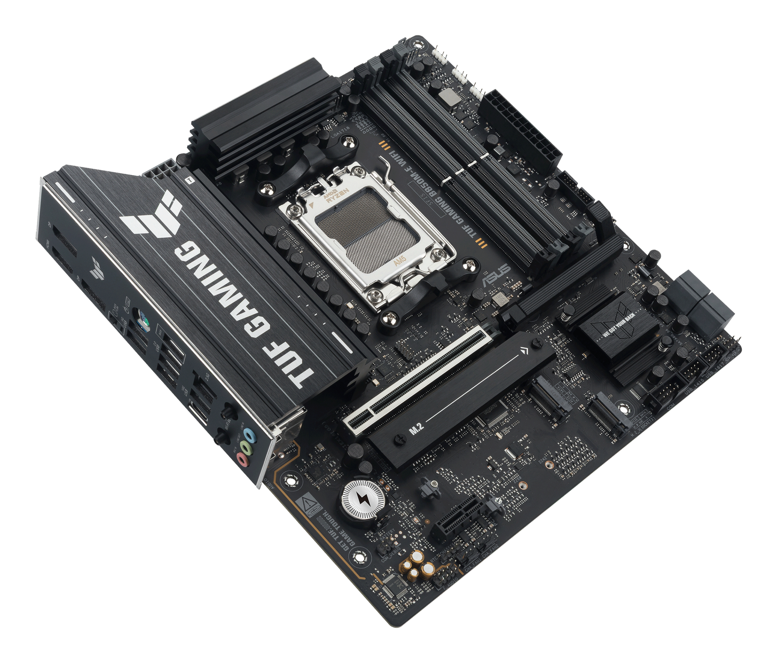 ASUS TUF GAMING B850M-E WIFI Mainboard Socket AM5 AMD B850 DDR5 Micro ATX Wi-Fi 6E Grau