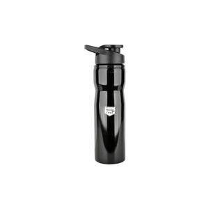 FISCHER Fahrrad-Trinkflasche, Edelstahl, schwarz aus leichtem, rostfreiem Edelstahl, lebensmittelecht, - 1 Stück (86081)