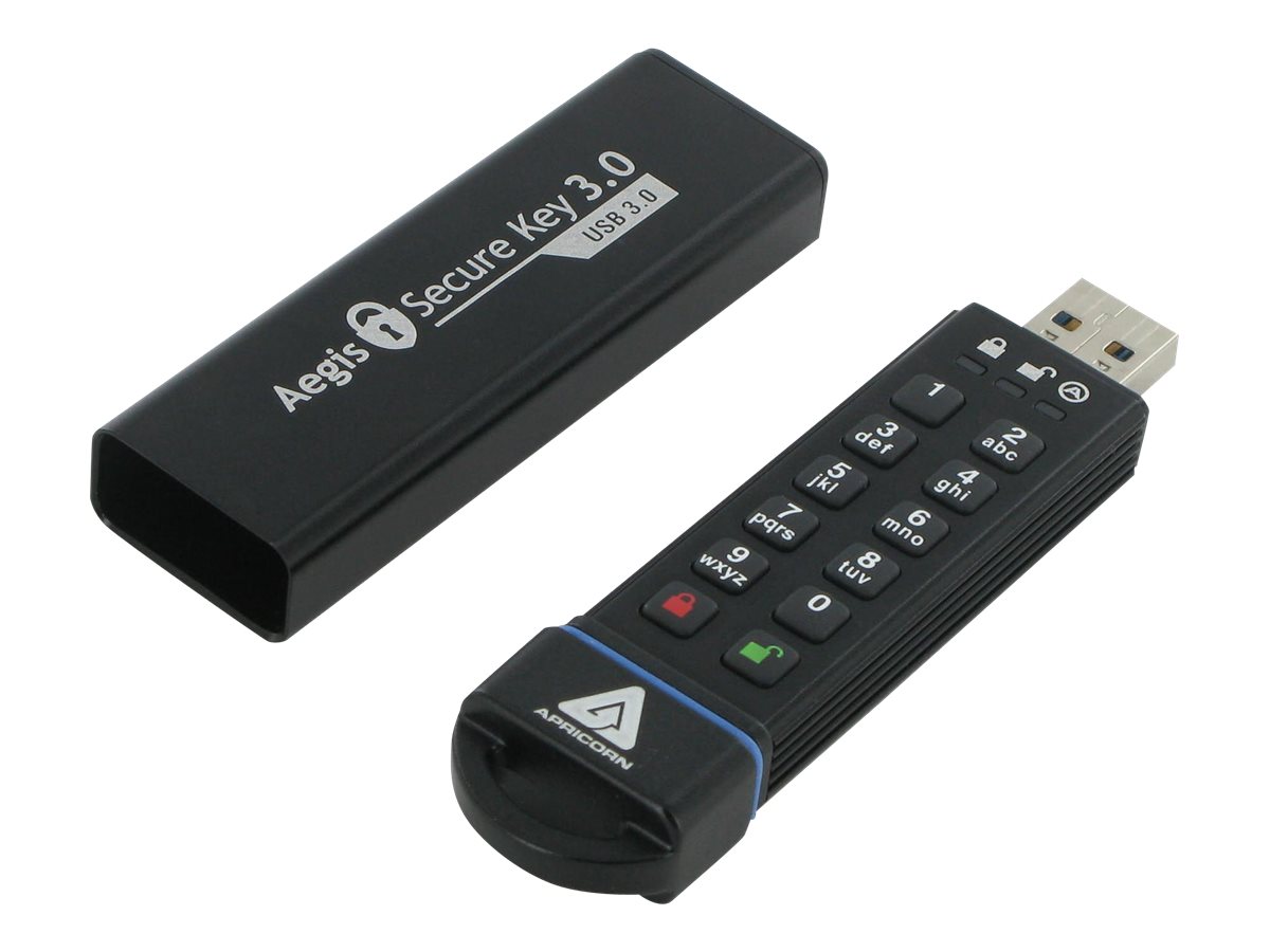 Apricorn Aegis Secure Key 3.0 16 GB USB 3.0 Verschlüsselt FIPS 140-2 Level 3 Schwarz