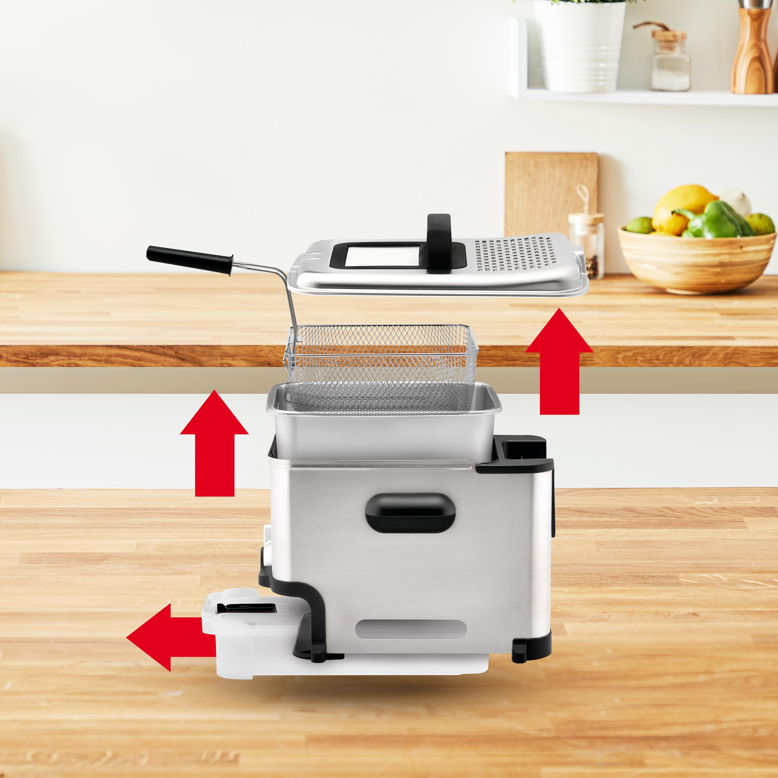 Tefal Oleoclean FR8041 Fritteuse 2300 W 3,5 l 1,2 kg Silber