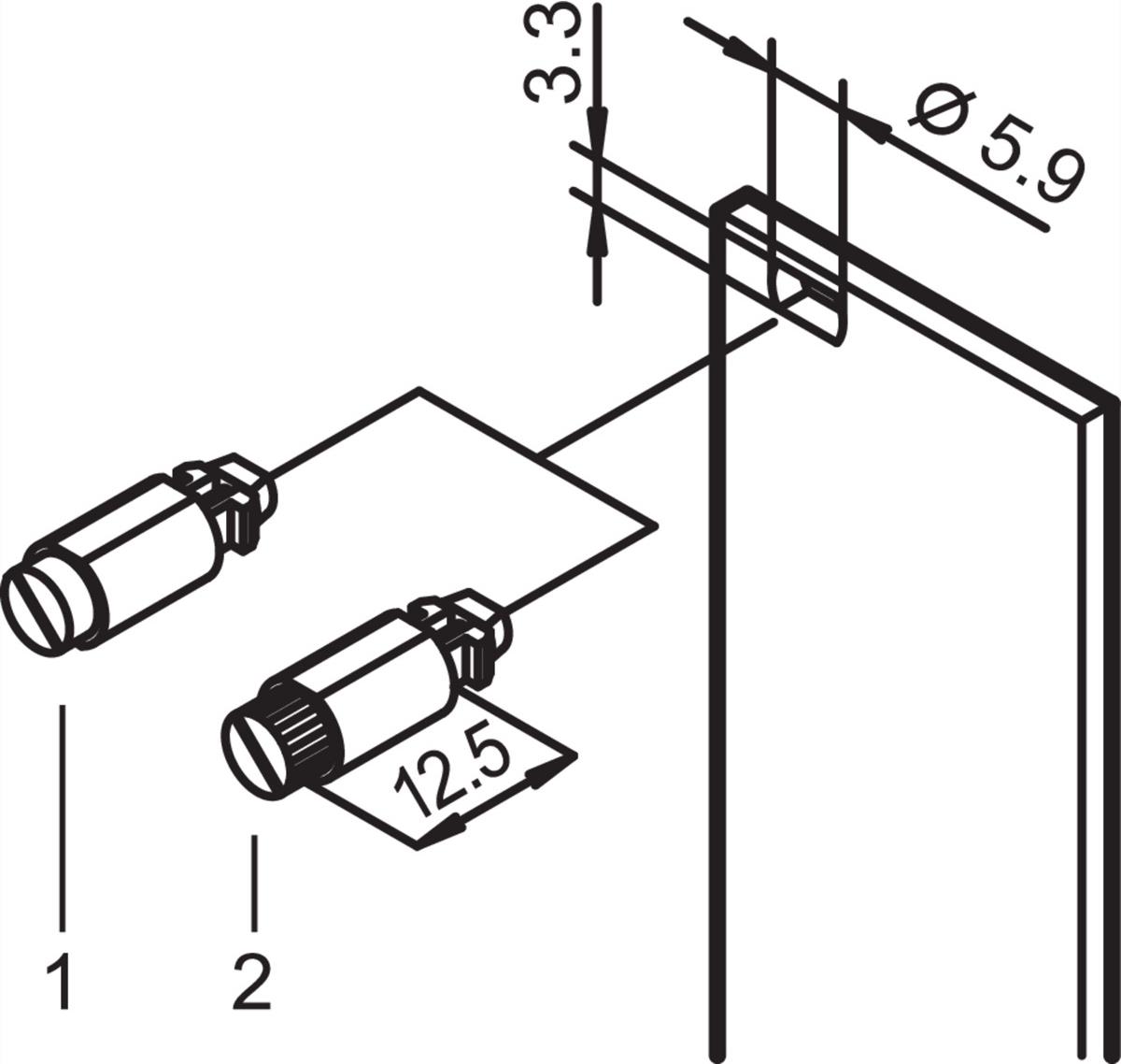 SCHROFF 1/4 TURN.FSTNR.DEF.LOCK 100PC (21101848)