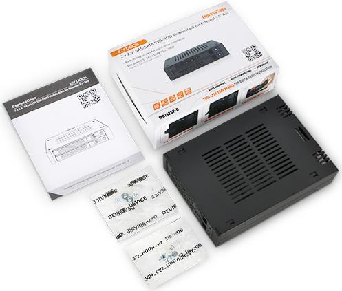Icy Dock ExpressCage MB742SP-B 2x 2,5" SAS/SATA HDD/SSD Backplane für 3,5" Einbauschacht Schwarz