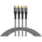 EFB Elektronik USB-C Kabelset 100W PD 3.0 5A E-Marker Chip 2x2M grau - Digital/Daten (USB-CC-00006)