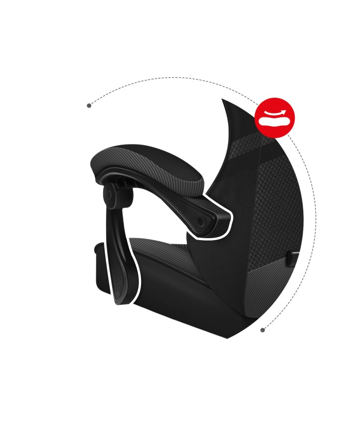 Huzaro Force 4.4 Carbon Gaming-Stuhl Schwarz, Karbon