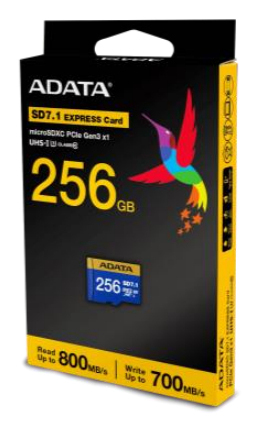 ADATA Premier Extreme 256 GB microSDXC UHS-I Blau, Gelb