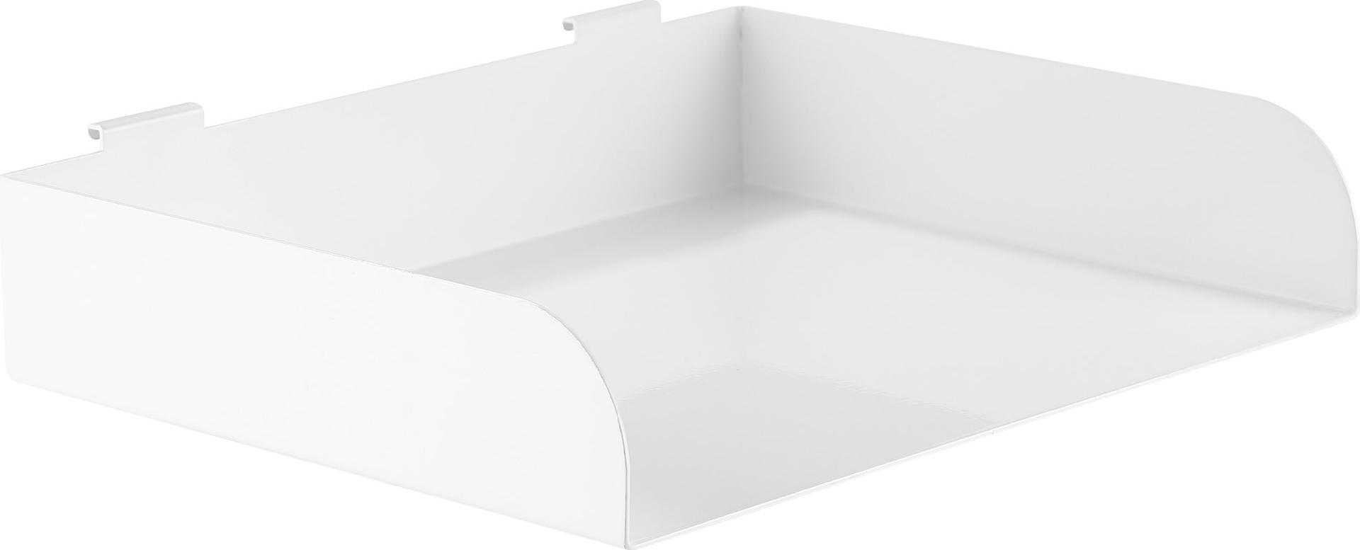 InLine Slatwall Large Regal 31,8 cm x 25 cm x 6,8 cm Stahl Weiß