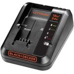 Black & Decker BDC2A. Energiequelle: AC, Ausgangsspannung: 54 V, Ladestrom: 2 A. Batterietechnologie: Lithium-Ion (Li-Ion), Spannungsbereich Batterieladung: 18 - 54 V. Produktfarbe: Schwarz (BDC2A-QW)