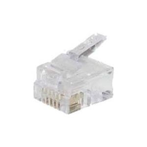 shiverpeaks BASIC-S Modular-Stecker RJ12, ungeschirmt für Rundkabel, 6-polig, 6 Kontakte belegt, vergoldete - 1 Stück (BS72050-R100)