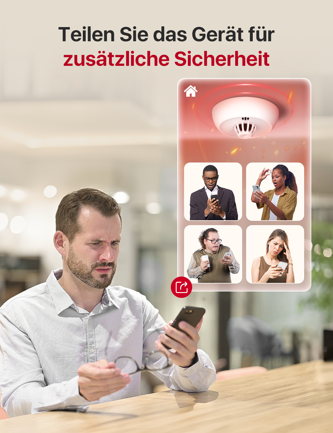 X-Sense Hitzemelder XH02-M Kabellos Vernetzt 500 m 85 dB Lithium Weiß