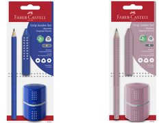 FABER-CASTELL Bleistift Jumbo GRIP Set, rose, Blisterkarte beinhaltet: 1 x Bleistift Jumbo GRIP Härtegrad B - 1 Stück (580082)
