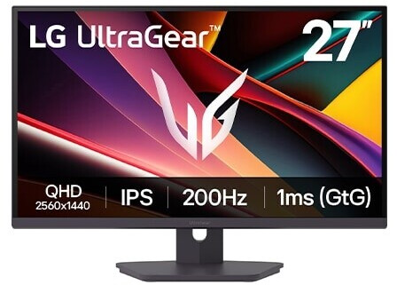 LG UltraGear 27G610A-B 27 Zoll WQHD IPS LED 16:9 200 Hz Gaming Monitor [Energieklasse E] (27G610A-B.AEUQ)