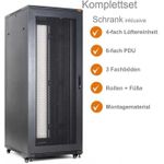 IT-BUDGET 19"-Serverschrank SRK Komplettset 42 HE 800x1000 mm Flatpack schwarz