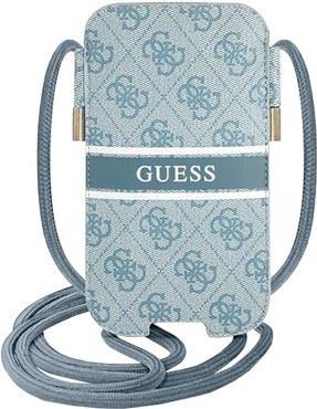 Guess PU 4G Printed Stripe Pouch L - blue (GUPHL4GDBL)