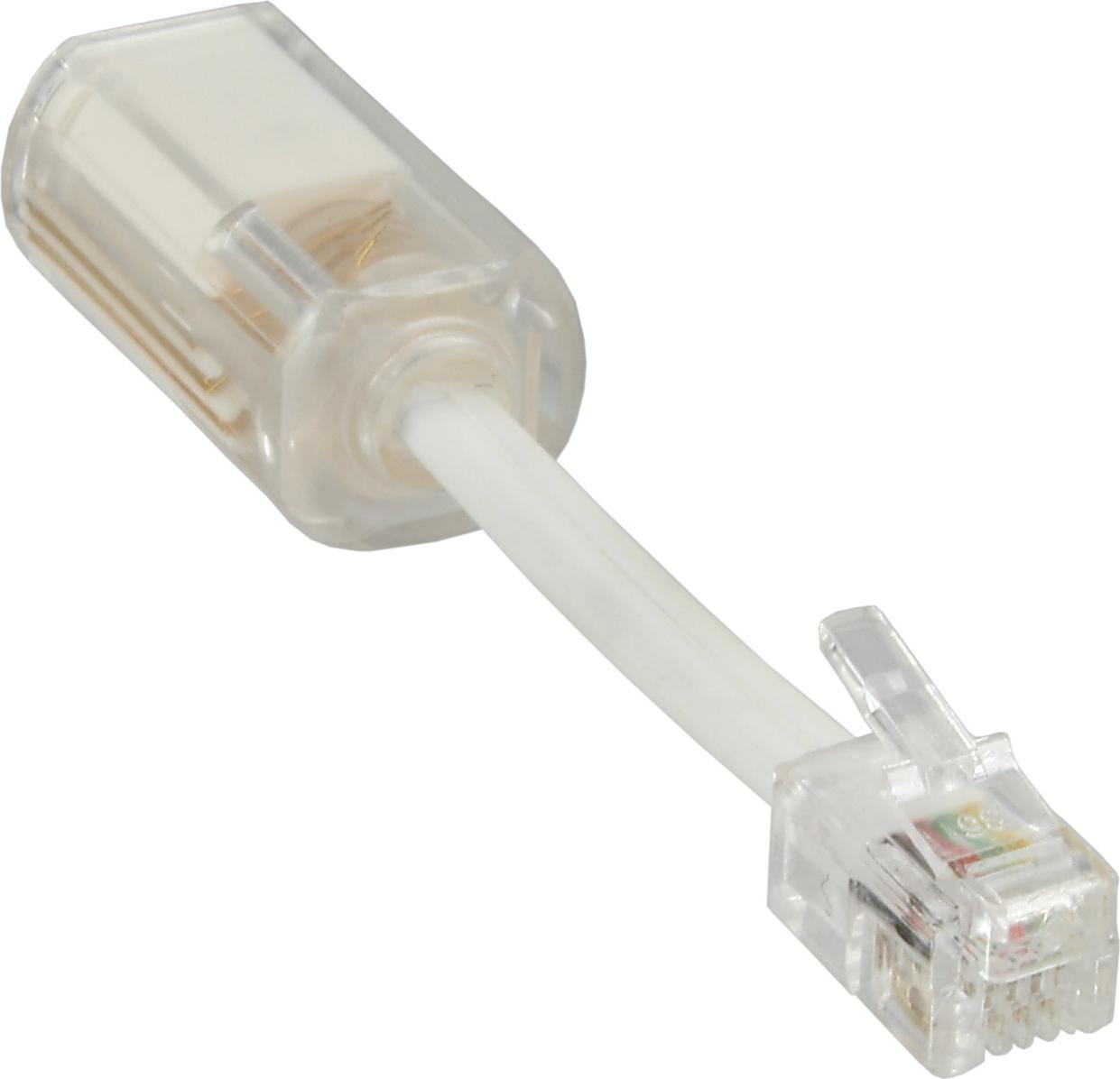 InLine Twist-Stop Kabelaufwicklung RJ10 Transparent
