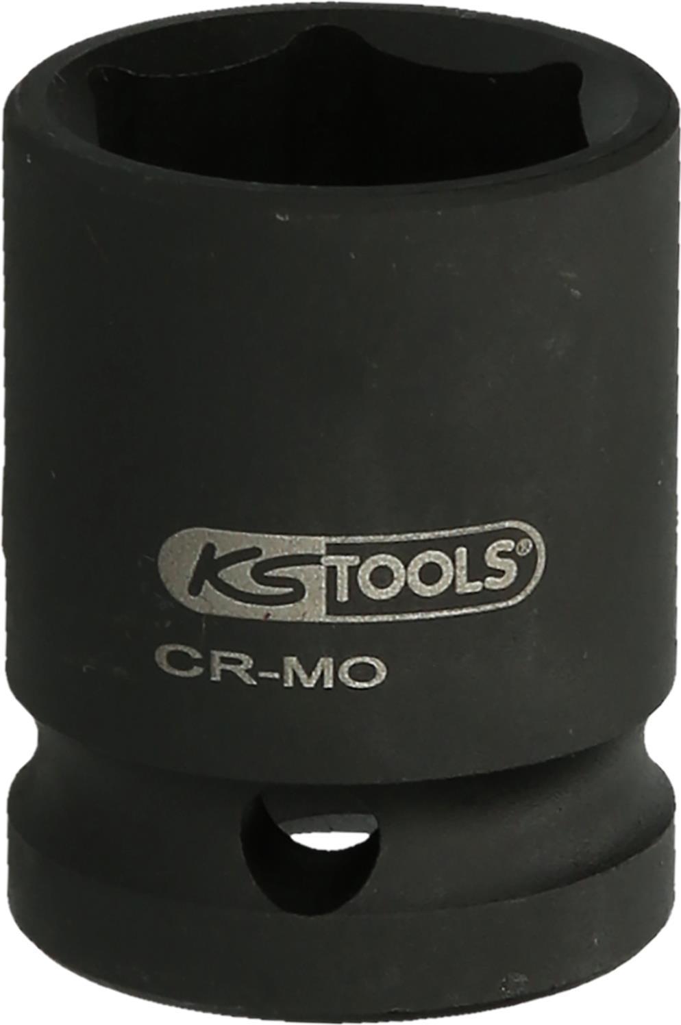 KS TOOLS Werkzeuge-Maschinen GmbH 2,50cm (1") Sechskant-Kraft-Stecknuss, kurz, 115mm (515.1815)