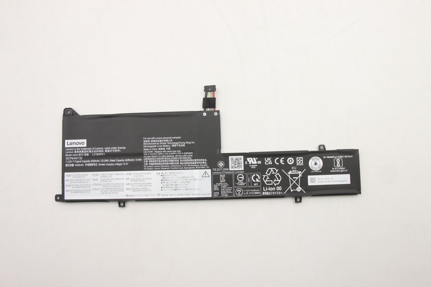 Lenovo BATTERY 3cell52.5Wh 11.52V L21M3PE1 SP/L (5B11F38034)