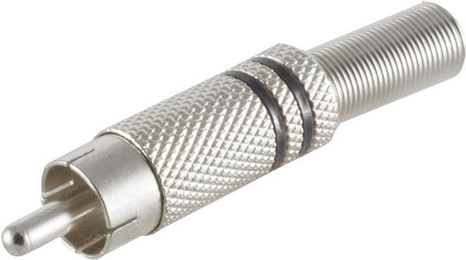 ShiverPeaks S/CONN maximum connectivity Cinchstecker Metall 6mm, schwarz (52000-S)