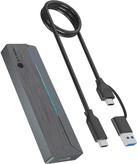 ICY BOX Gehäuse extern M.2 NVMe SSD RGB 10Gbps USB3.2 Gen2 Type-C Host (IB-1826MCL-CU31)