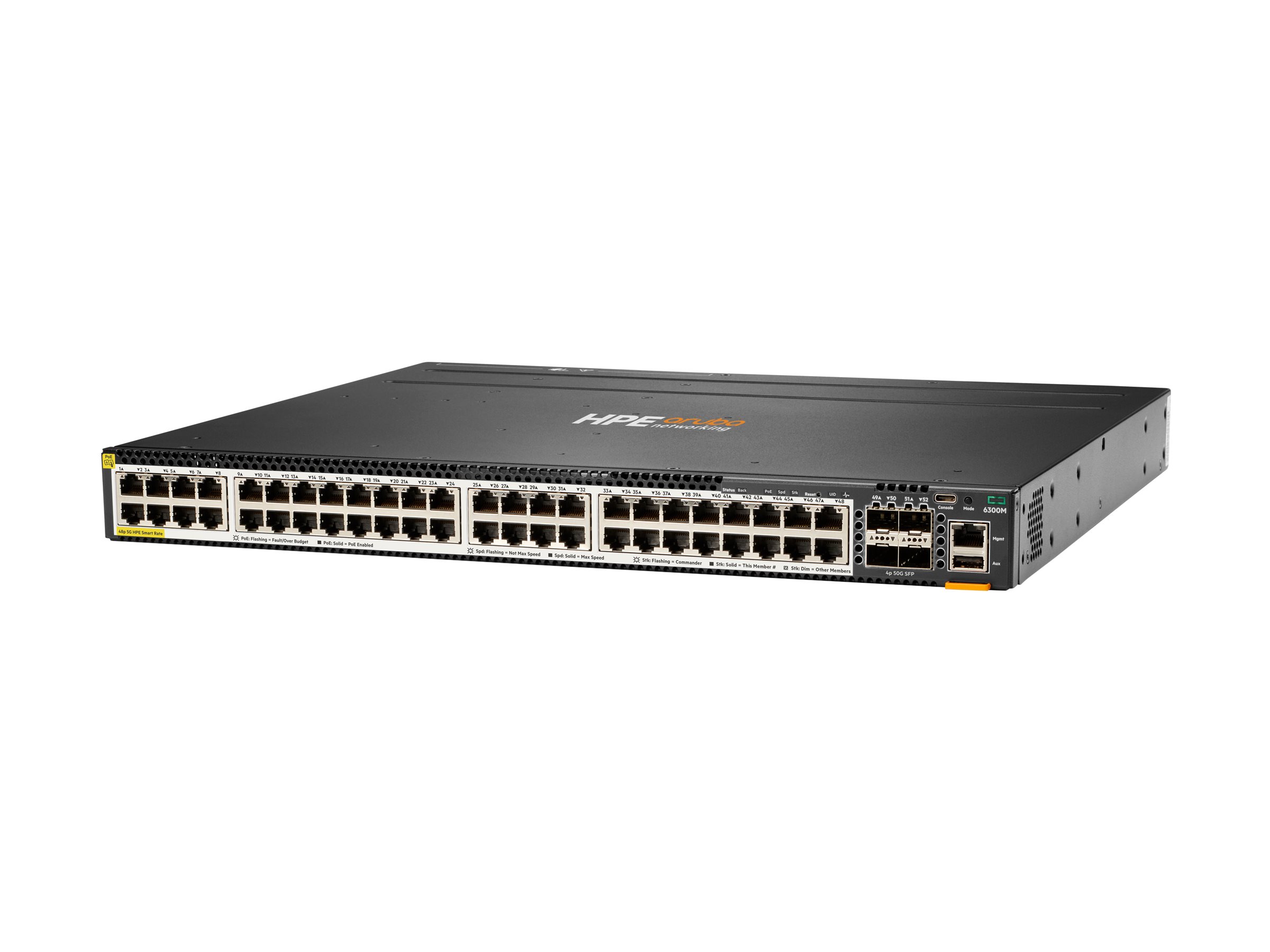 HPE Aruba 6300M Switch 48 x 5G PoE+ 4 x 50G SFP56 Schwarz