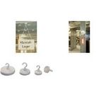 magnetoplan Hakenmagnet, weiß, Durchmesser: 47 mm Magnethaken zur Befestigung von Gegenständen an der Wand (52647)