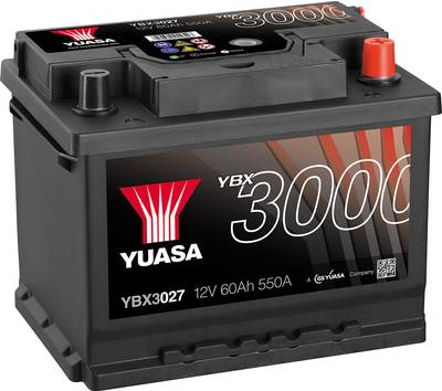 Yuasa Autobatterie SMF YBX3027 12 V 60 Ah T1 Zellanlegung 0 (YBX3027)