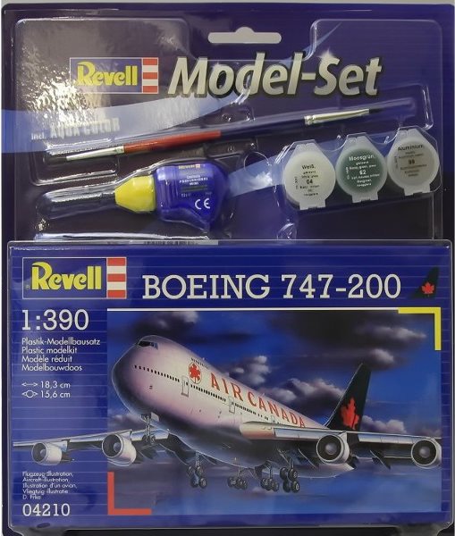 Revell Boeing 747-200 - 1:390 - Montagesatz - Flugzeugzelle - Boeing 747 - Passagierflugzeug - Kunststoff (MR-64210)