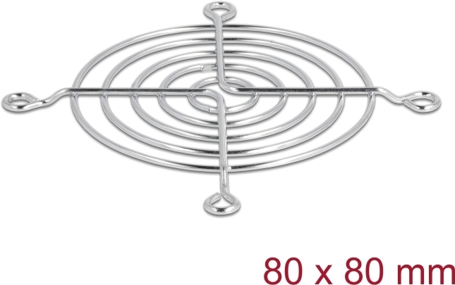 Delock Lüftergitter 80 x 80 mm silber (67306)