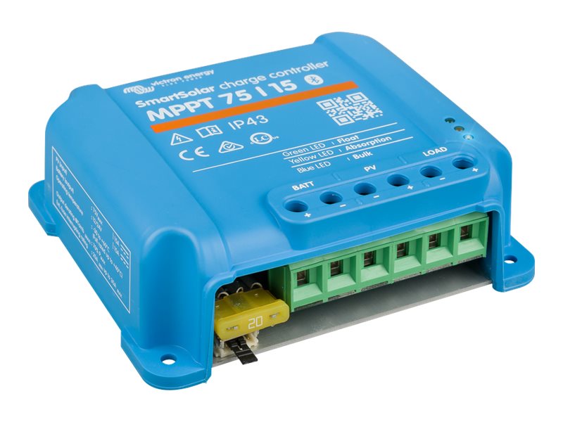 Victron Energy SmartSolar MPPT 75/15 Solarladeregler 12 V / 24 V 15 A Bluetooth Blau, RAL 5012