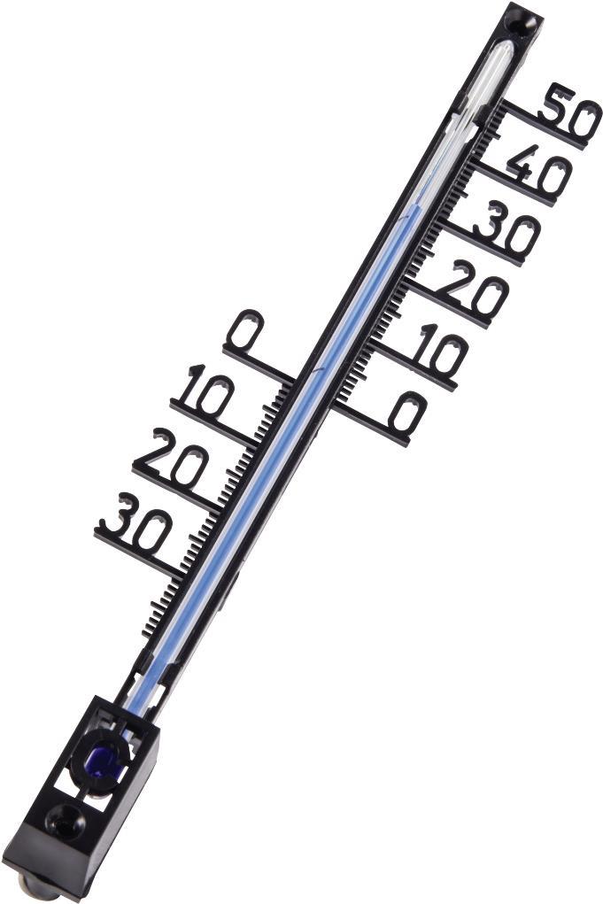 Hama 00186404 Umgebungsthermometer Indoor/outdoor Flüssigkeitsumgebungs-Thermometer Schwarz (00186404)