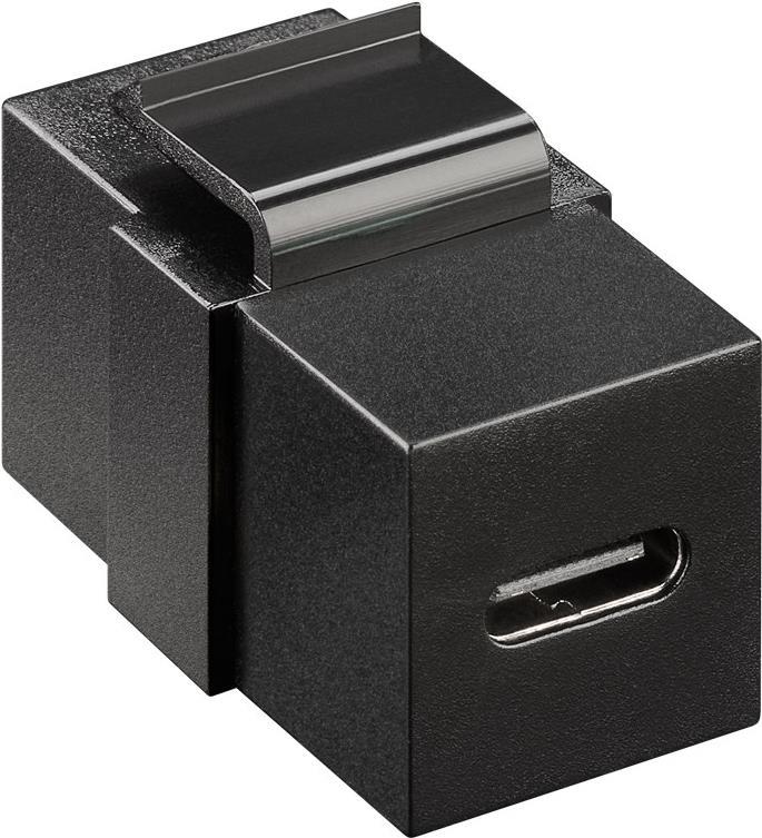 Goobay Keystone-Modul USB-C™-Verbinder, USB 3.2 Gen 2 (10 Gbit/s), schwarz (61261)