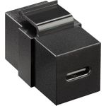 Goobay Keystone-Modul USB-C™-Verbinder, USB 3.2 Gen 2 (10 Gbit/s), schwarz (61261)