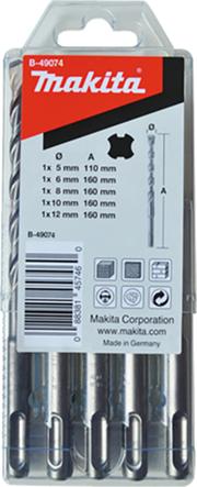 MAKITA B-49074 - HM Bohrer-Set V-PLUS Nr. 3 für Kombihammer HR2470 (50,0 / 100 mm Arbeitslänge | 5-teilig) (B-49074)