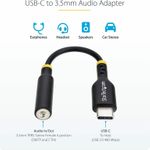 StarTech.com USB-C Audio Adapter to 3.5mm TRRS Jack, Headphone Aux Dongle (USBCAUDIO2)