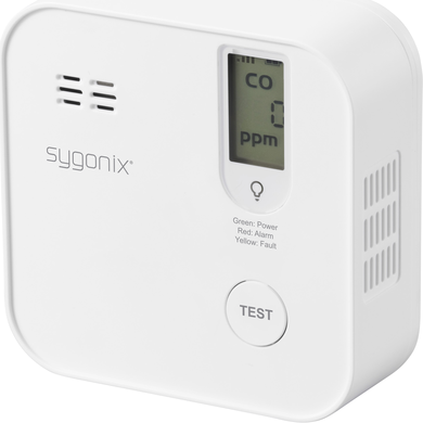 Sygonix Kohlenmonoxid-Melder SY-6418204 WLAN mit App-Steuerung und 5-Jahres-Batterie