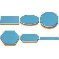 NOBO Moderationskarte Kreise, 130 g-qm, Durchmesser: 95 mm farbig sortiert: weiß, blau, gelb, rosa, grün (1901299)
