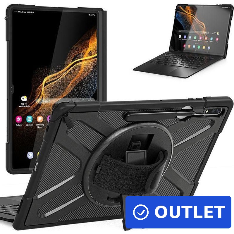 eSTUFF ATLANTA 37,1 cm (14.6 Zoll) Cover Schwarz (ES68230010-BULK) (geöffnet)