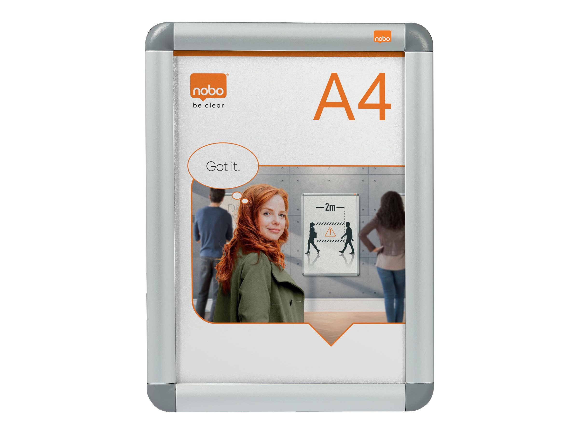 Nobo Plakatrahmen A4 25 mm Aluminium Silber