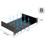 Delock 10" 1 HE Fachboden mit Lüftungsschlitzen bis 150 mm Tiefe max. 25 kg (67317)