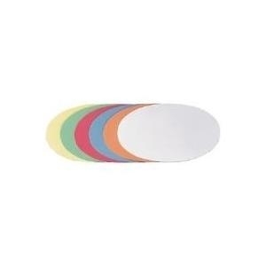 FRANKEN Moderationskarte, Oval, 190 x 110 mm, hellblau 100% Altpapier, 130 g/qm (UMZ 1119 18)