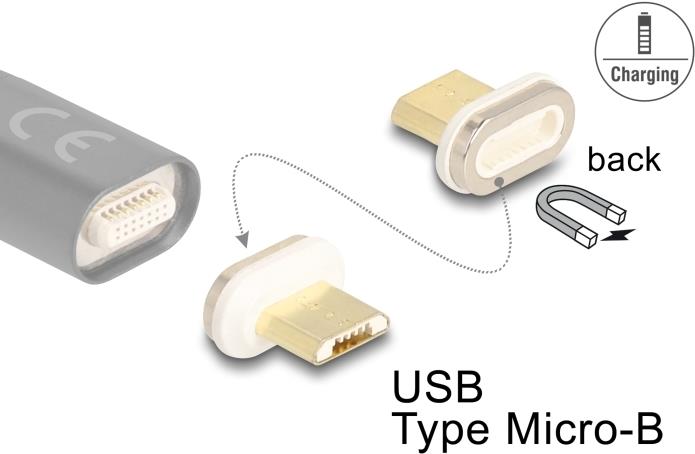 Delock Magnetischer Adapter USB Typ Micro-B Stecker (66575)