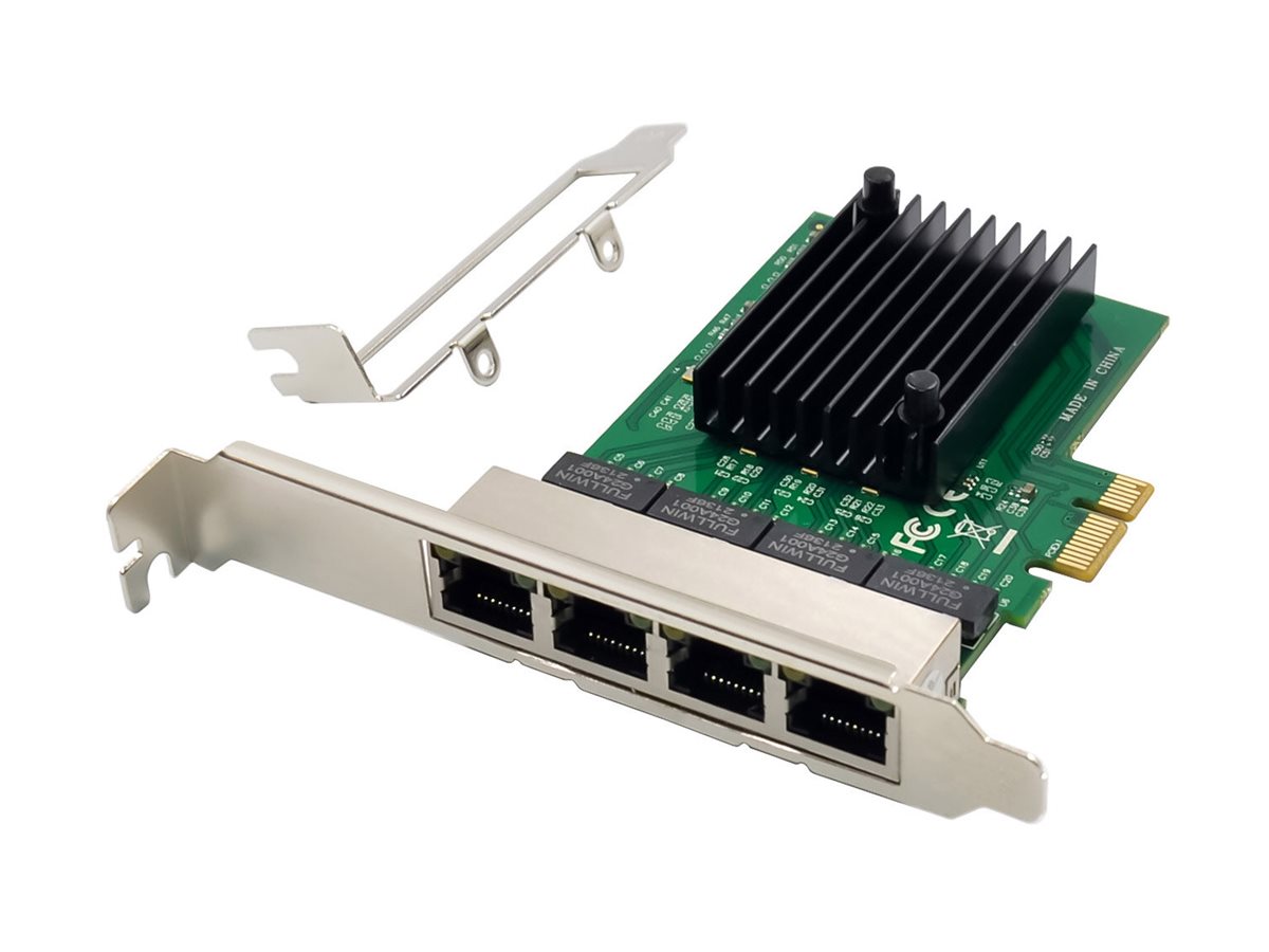 InLine Quad Gigabit Netzwerkkarte, 4x RJ45, 1 Gb/s, PCIe x1