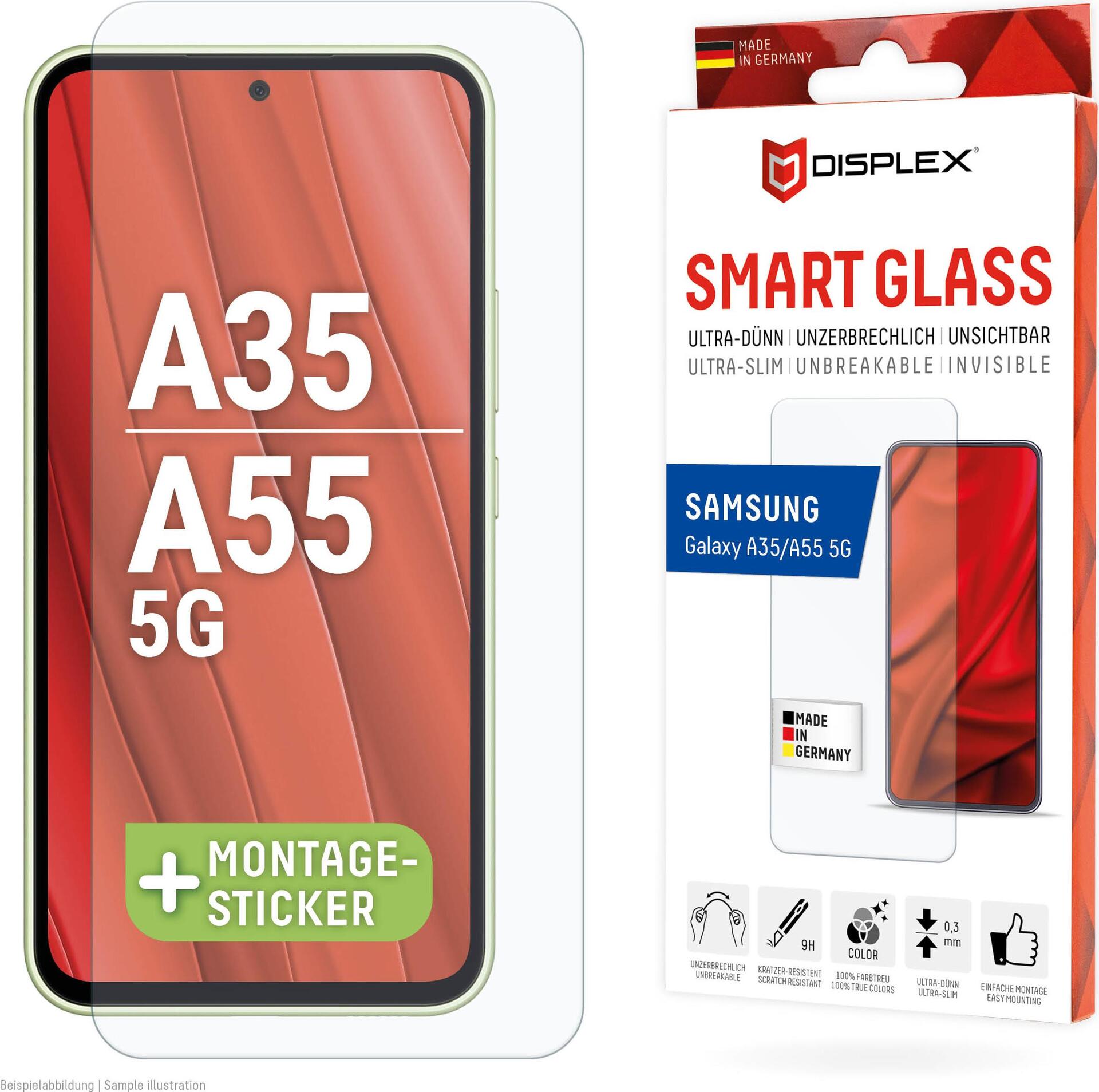 Displex Smart Glass (9H) für Samsung Galaxy A35/A55 5G (01943)