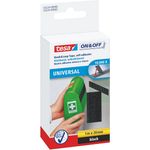 tesa Klettband, 20 mm x 1,0 m, schwarz selbstklebend, schnelles fixieren und schnelles ablösen (55224-00000-01)