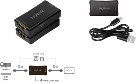 LogiLink HD0014 Bridge & Repeater Netzwerk-Repeater 18000 Mbit/s Schwarz (HD0014)