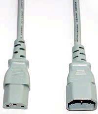 e+p SW 13 2m C14-Koppler CEE7/14 Grau Stromkabel (SW 13)