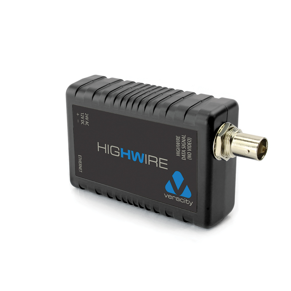 Veracity HIGHWIRE VHW-HW RJ-45 BNC Medienkonverter Schwarz