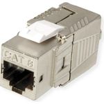 ROLINE Kat.8 Keystone, geschirmt, werkzeuglos, silberfarben (26.11.0381)