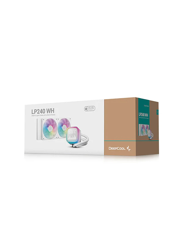 DeepCool LP240 All-in-One-Flüssigkeitskühler 12 cm 2 Lüfter Weiß