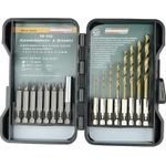 Brüder Mannesmann Bohrer- und Bit-Sortiment TiN 16teilig M54325 (M54325)