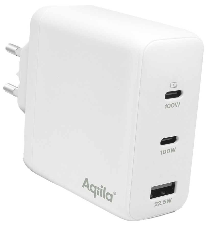 Aqiila Chargebird W4 GaN-Ladeadapter 100 W Weiß